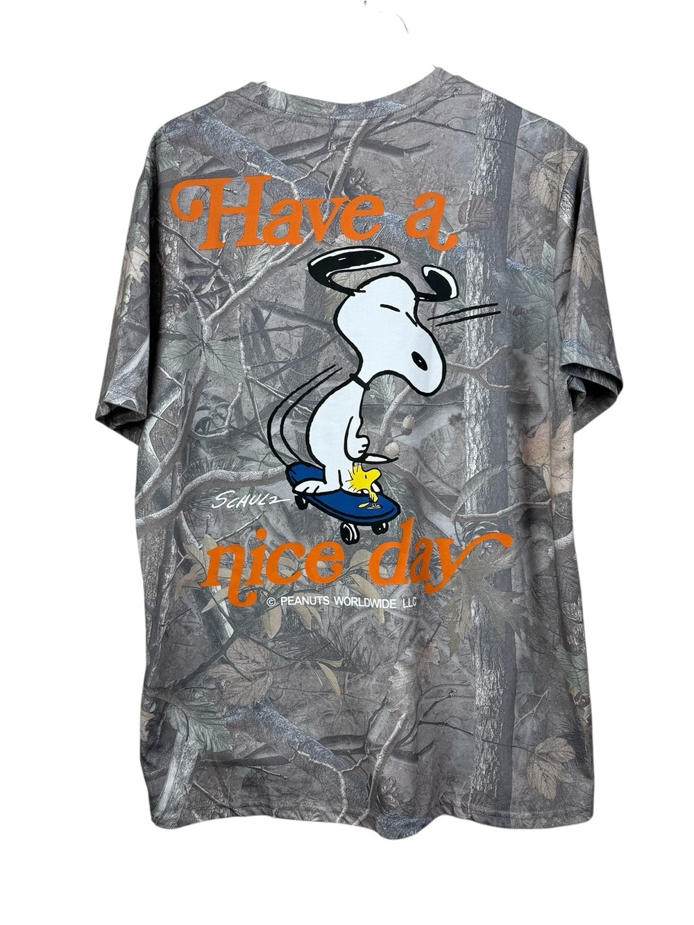 Neff x Peanuts Snoopy Have a Nice Day Camo T-Shirt Men’s Size XL NWT